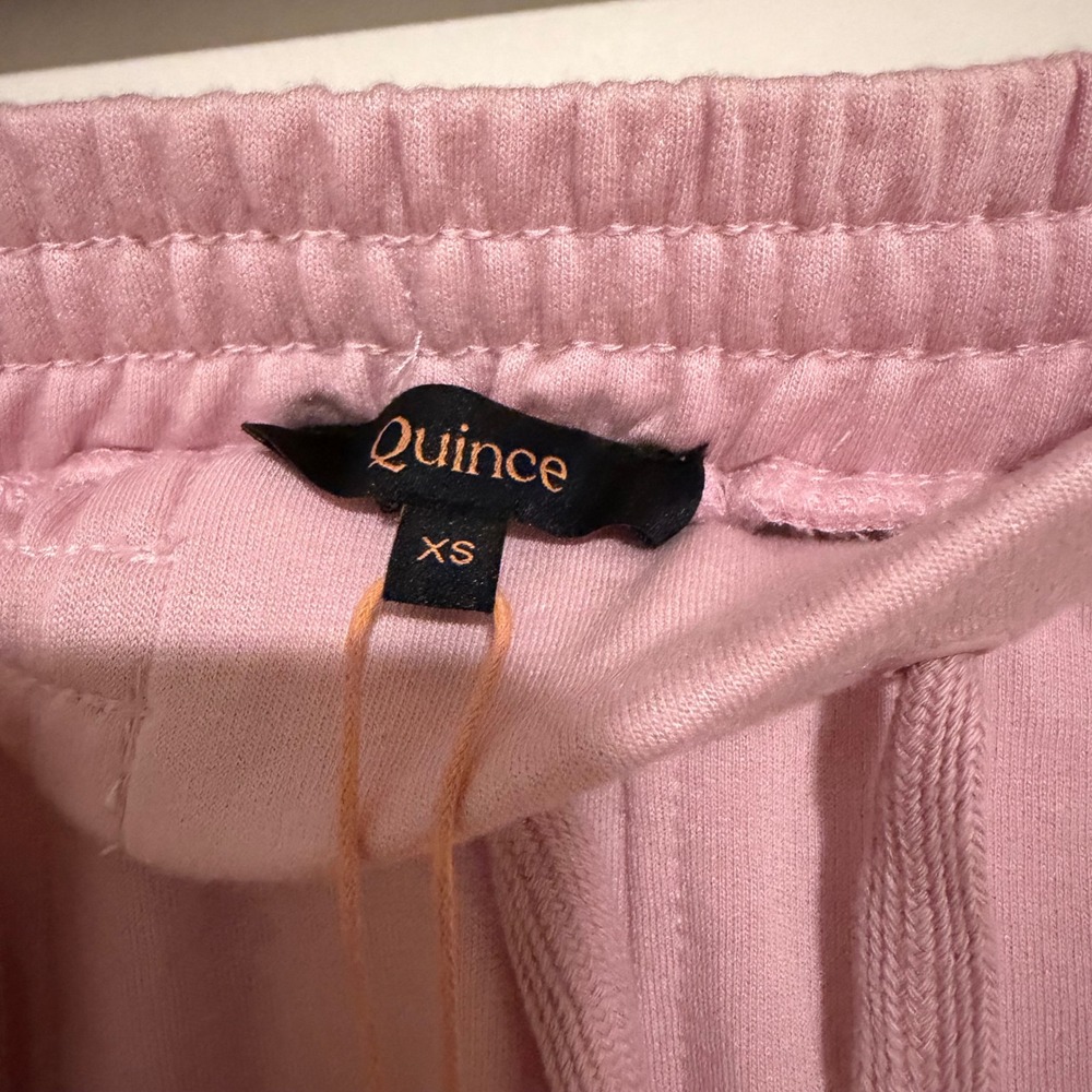 Quince Mongolian Cashmere Sweatpants Womens Size XS Pink Joggers Drawstring NWT - Picture 4 of 4